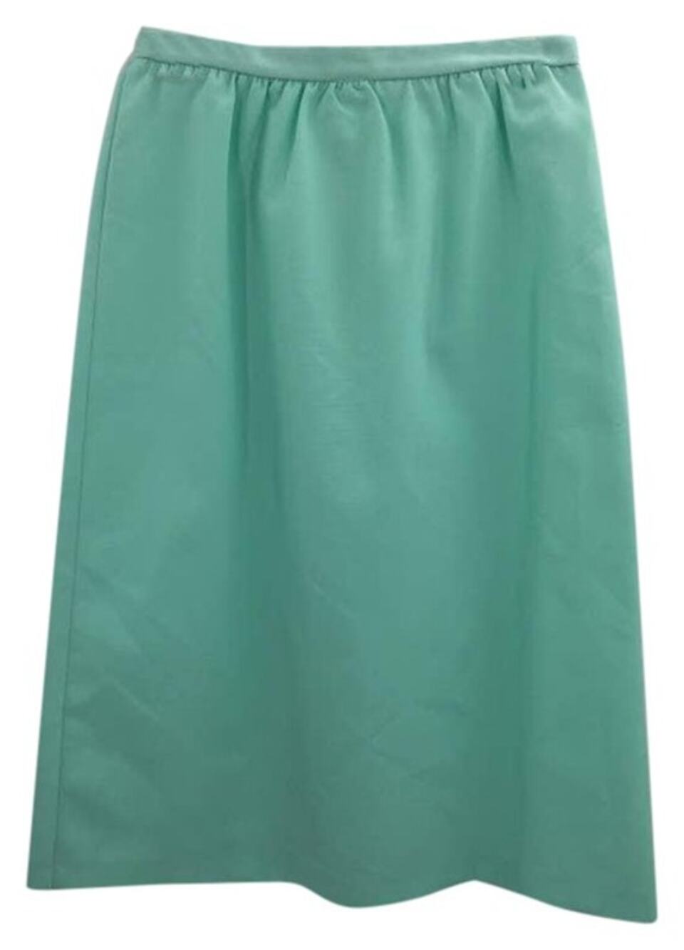 Perry Classics Vintage Mint GREEN A-Line Skirt Polyester Size 14 WIGGLE PENCIL